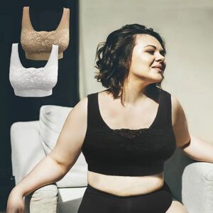 Comfort Bra - Förpackning Med 3 Stycken (Bh Med Spets) (Storlek: 3xl, Färg: 3 Vita)