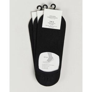 Amanda Christensen 3-Pack True Cotton Invisible Socks Black