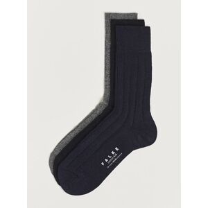 Falke 3-Pack Lhasa Cashmere Socks Black/Dark Navy/Light Grey