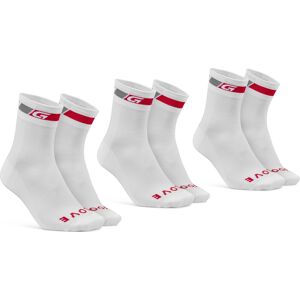 Gripgrab Classic Regular Cut Sock 3PACK Hvit M, White