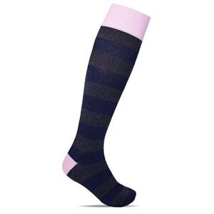 Minfot Stödstrumpor Bomull Eco Stripe Pink 34-36