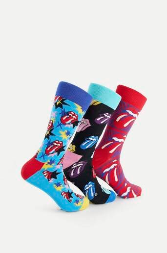 Happy Socks Strumpor 3-Pack Rolling Stones Box Multi  Male Multi