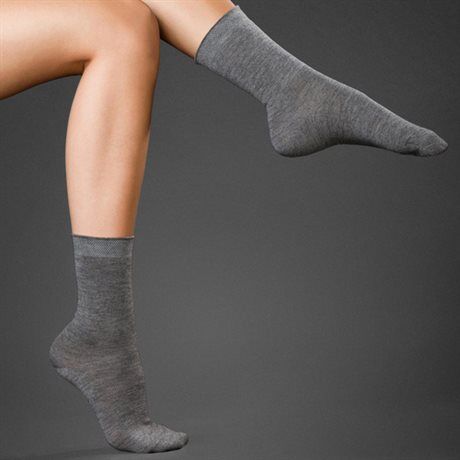 Falke Cashmere Ladies Socks Light Grey Melange