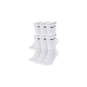 Nike Men's Everyday Cushion Crew Training Socks (6 Pair)  White/Black  L
