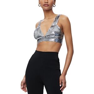 Herve Leger The Teri Sequined Bra Top  - Shale - Size: Extra Smallfemale