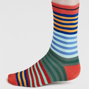 Thought Falon Stripe Bamboo Socks - Flame Orange - UK7-11