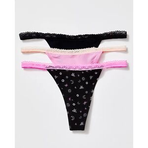 Care FP String Thong 3-Pack Knickers by Intimately at Free People in Print Mix, Size: XS - female