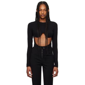 Jean Paul Gaultier Black Cone Bra Bodysuit  - 00 Black - Size: Medium - female