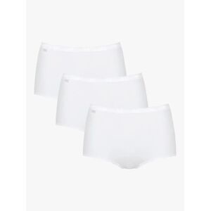 Sloggi Basic+ Maxi Cotton Briefs, Pack of 3 - White - Female - Size: 12