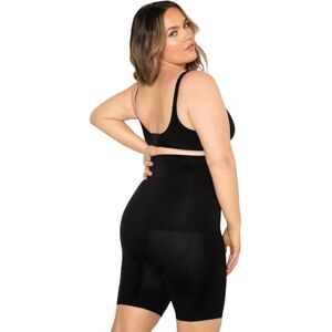 Conturve High Waisted Body Shaper Shorts Shapewear for Women Tummy Control Thigh Slimming Technology (Black, XS/S)