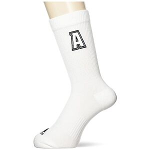 adidas Unisex Embroidered Socks, White/Black, 6.5-8