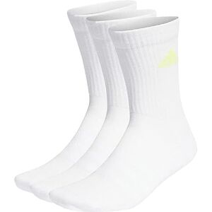 adidas Unisex Kids Cushioned Crew Socks 3 Pairs Socks, White / Lucid Cyan / Lucid Lemon / Lucid Pink, 7-8 Years
