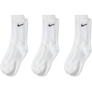 Nike 3 Short and 3 Long Socks, Economy Set, 6 Pairs, White, Black or Mixed, Colour: White, Size: 38–42