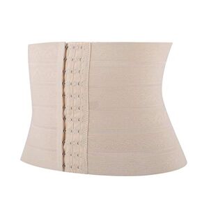 Sonew Body Shaping Belly Belt, 3 Size 2 Colors High-Elastic Corset Support Waist Wrap Protector for Women(M-Beige)