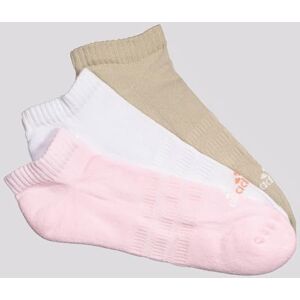 adidas Unisex Cushioned Low-Cut Socks 3 Pairs, Clear Pink/White/Wonder Beige, 10.5-12.5