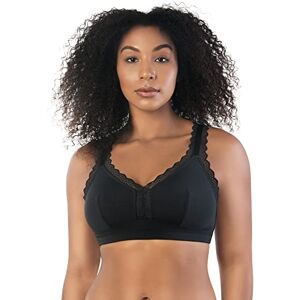 Parfait Dalis P5641 Women's Full Busted and Curvy Wire Free Bralette-Black-36H