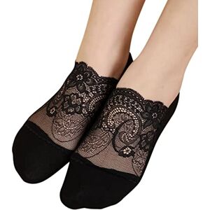 Generic 1 Pair Women Pearl Lace Socks Breathable Invisible Socks Ballerina Socks Non-Slip Socks Transparent Low Socks Non-Slip Socks Kids Warm, black, One size