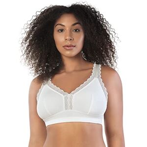 Parfait Dalis P5641 Women's Full Busted and Curvy Wire Free Bralette-Pearl White-40E