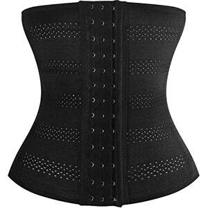 Chhoioia Sweat Band Waist Trainer Women Breathable Waist Tummy Girdle Belt Sport Body Shaper Trainer Control Corset Bra Strapless Bodysuit Black