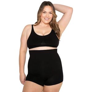 Conturve High-Waisted Body Shaper Boyshorts - Tummy Control Shapewear for Women Plus Size (XL, Black)