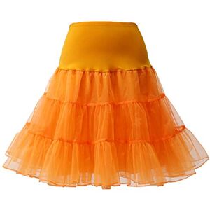 Petticoat Half Slips Underskirt 50's Retro Vintage Swing Petticoats Skirt 1950's Rockabilly Tutu Crinoline Hoopless Tutu Retro Petticoats Wedding Petticoat Orange