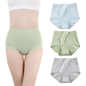 marysgift Tummy Control Knickers Women's Briefs Underwear Breathable Panties High Waist Ladies Soft Stretch Underpants 3 Pack (K05,2XL UK 14 16)