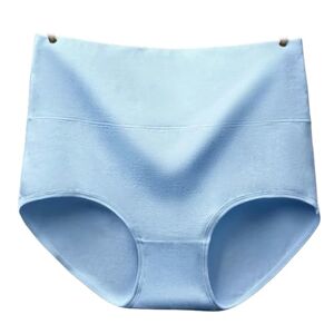 ZHUOYA Women's knickers Plus Size Cotton Women's Briefs Women's Knickers High Waist Triangle Panties-light Blue-m-3pc
