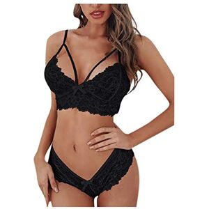 One-Piece Push Up Lingerie Sets Women's Lingerie Sets for Women Babydoll Lace Push Up Lingerie Sets One Piece Lingerie Underwear One Piece Lace Body Lingerie Suits, black, L