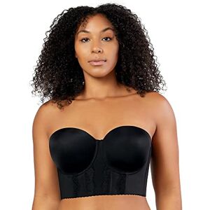 Parfait Elissa P50116 Women's Full Bust and Full Figure Strapless Longline Bra-Black-38FF