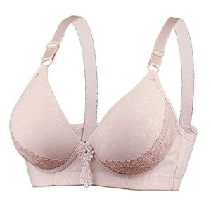 HSD Womens Comfortable Breathable Bra Without Steel Ring Small Chest Push Up Underwear No Wire Push up Bra (Beige, 80B)
