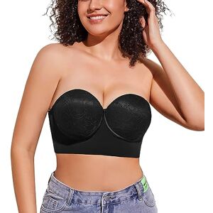 FallSweet Strapless Bra for Women Push Up Padded Brassiere Add Two Cup Bra  Wirefree