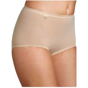 Sloggi Womens Basic+ Maxi Briefs 4 Pack - Beige Cotton - Size Medium