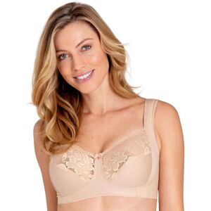 Miss Mary Of Sweden Womens 2105 Lovely Lace Wireless Full Cup Bra - Beige - Size 38g