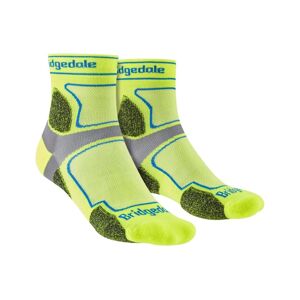 Bridgedale - Mens Trail Running Ultralight T2 Coolmax Sport 3/4 Crew Socks - Yellow Nylon - Size Uk 12-15