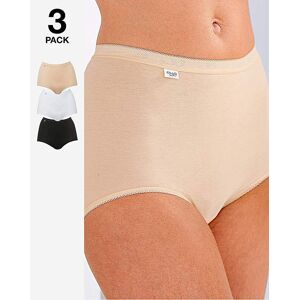 Sloggi 3pk Basic Maxi Briefs Wht/blk/skn White/black/skin 28 Female