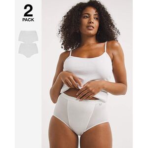 Sloggi 2pk Control Maxi Brief Blk Or Wht White 18 Female