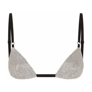 Dolce & Gabbana , Rhinestones Bra - Sparkling Style ,Gray female, Sizes: XS