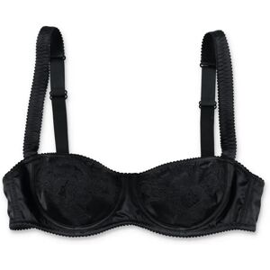 Dolce & Gabbana , Black Lace Balconette Bra ,Black female, Sizes: L, 2XS, XS