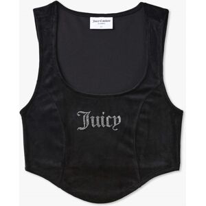 JUICY COUTURE Juicy Camina Diamonte Corset Top Size: M, Colour: Black - female