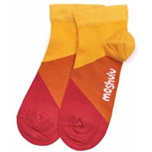 Yellow Ladies Colour Block Bamboo Trainer Socks   Congaree Moshulu