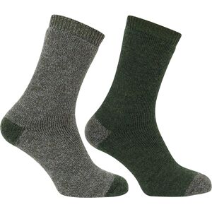 Hoggs of Fife 1904 Country Short Socks (Twin Pack) 10-13 Tweed/Loden