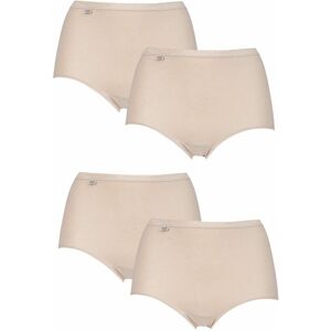 4 Pack Nude Basic Maxi Briefs Ladies 12 Ladies - Sloggi  - Skin Tones - Size: UK 12