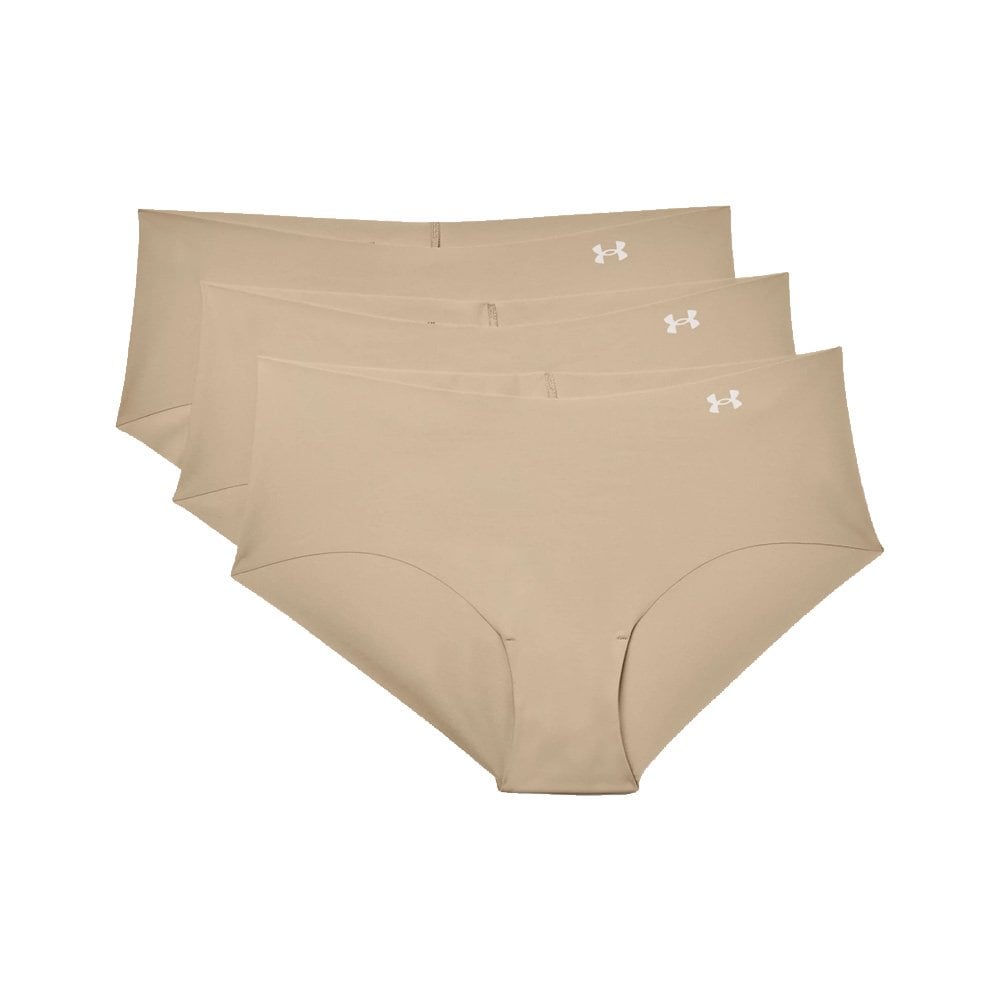 Under Armour Womens Pure Stretch Hipster 3-Pack Size: Large, Colour: Beige