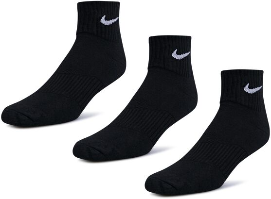 Nike Ankle 3 Pack - Unisex Socks  - Black - Size: One Size