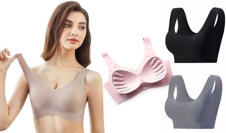 Groupon Goods Global GmbH Two-Pack of Non-Wire Seamless Bras