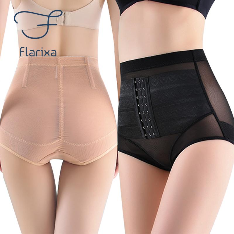 Flarixa Women's Tummy Control Pants High Waisted Shapewear Female Briefs Hip Lifer Waist Cincher Girl's Lingerie Female Underpants Underwear