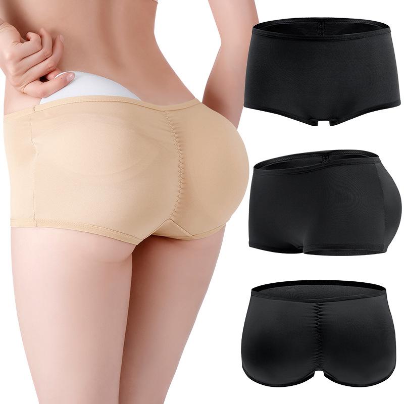 Fhattire Women Fake Ass Padded Brief Underwear Butt Lifter Lingerie Body Shapers Hip Up Pads Seamless Butt Hip Enhancer Panties