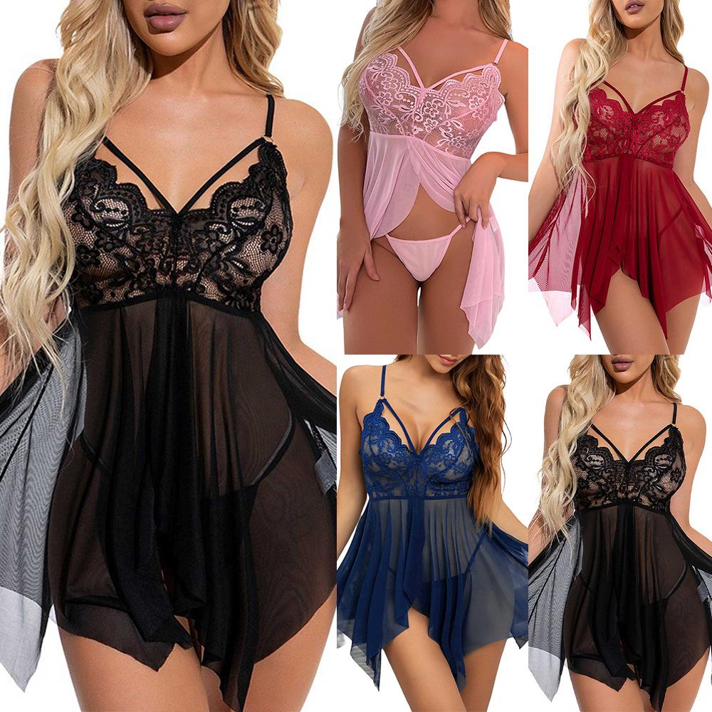 Lapa Women's Sexy Lingerie Sleepwear Ladies Babydoll Lace Underwear Night Dress