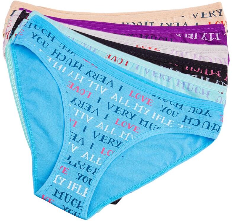 Underwear Mall Women's Cotton Panties Female Briefs Sexy Underwear Cotton Crotch Lingerie Intimates Letter 6 Pcs