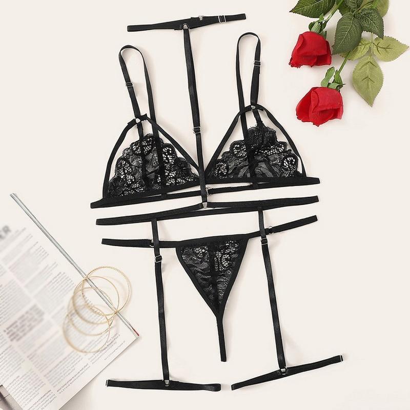 FFAashionShow Lingerie Women's Underwear Set Sexy Lace Erotic Lingerie Set Female Underwear Set Lace Bra Panties Underwear Women